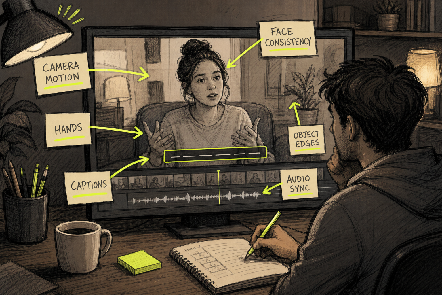reviewing AI video quality and fixing generated video errors