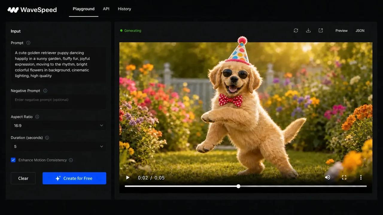 WaveSpeedAI: visual reference for 2. WaveSpeedAI — Flexible API for Pro‑Level Video Creation
