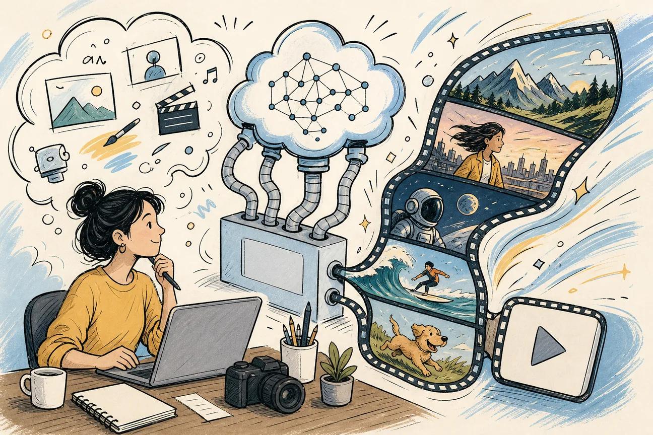 Editorial illustration for Best AI Video Generation API Options for Creators