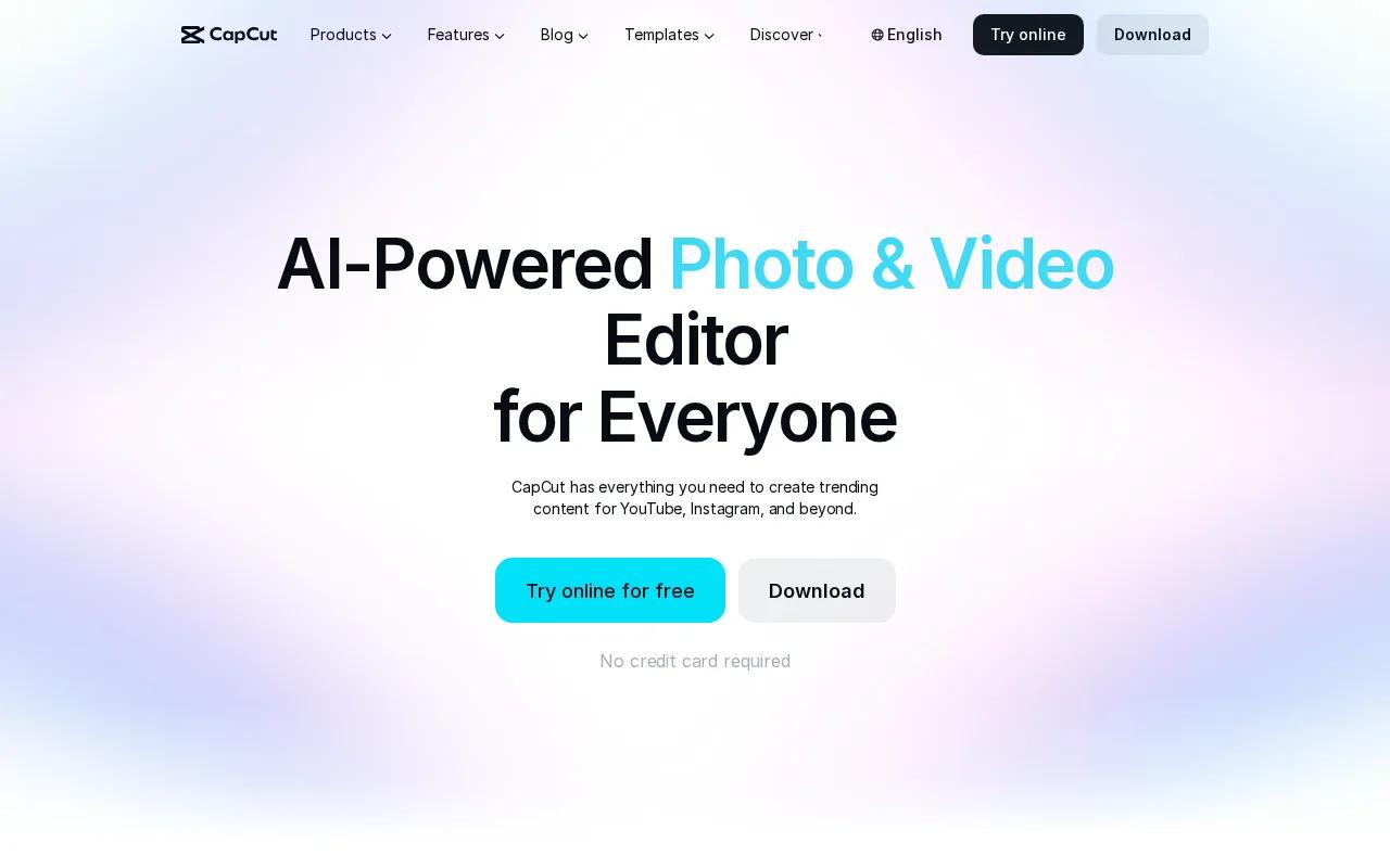 CapCut: visual reference for 6. CapCut, Best for TikTok-Native Editing