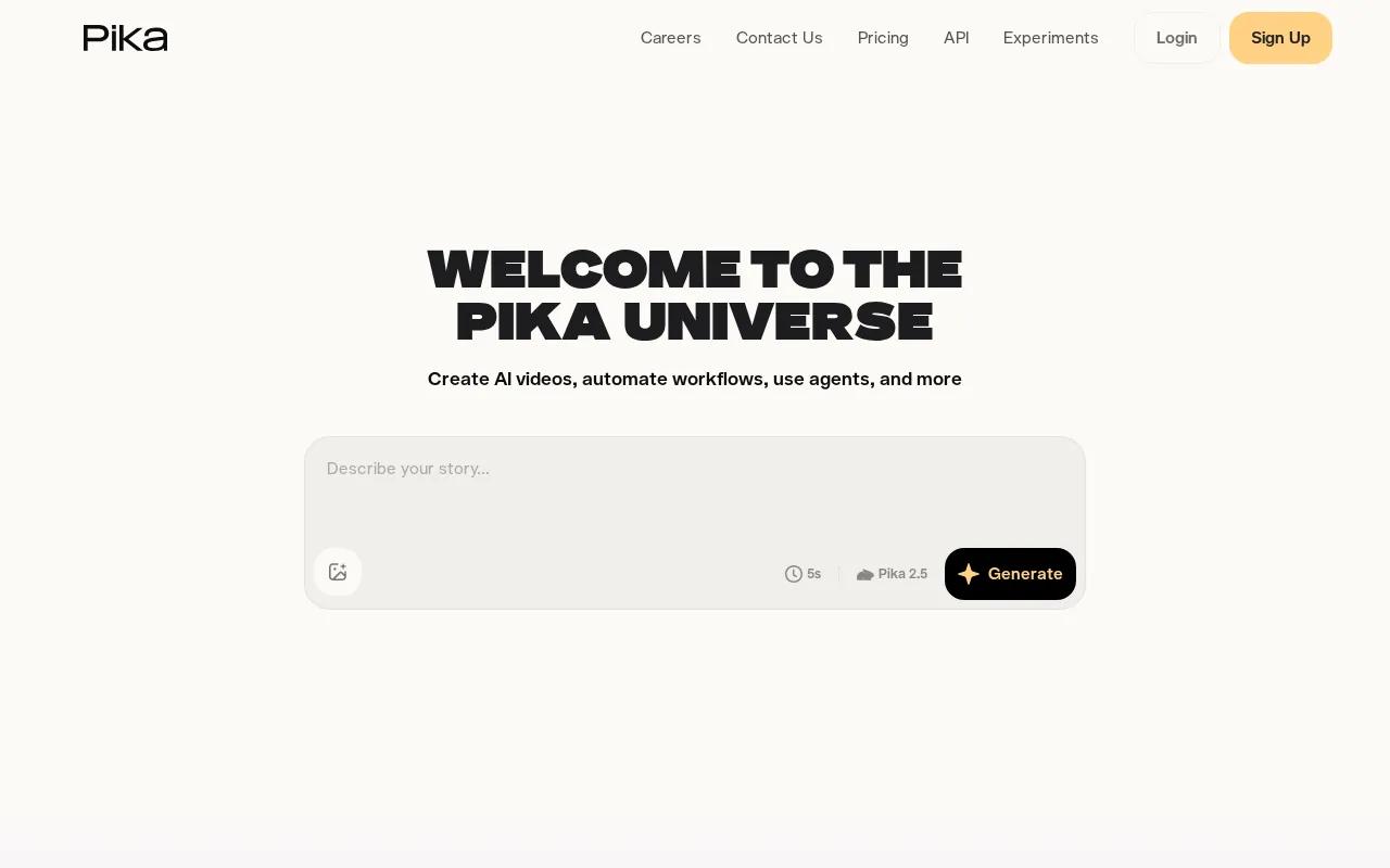 Pika: visual reference for 9. Pika — Best for Multi-Style Content