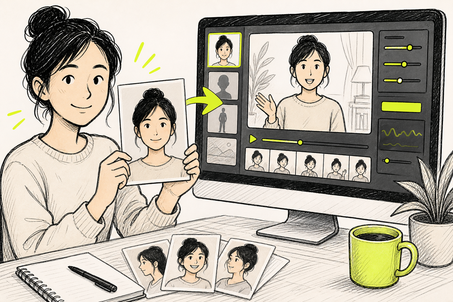 gathering reference images for AI avatar generation.