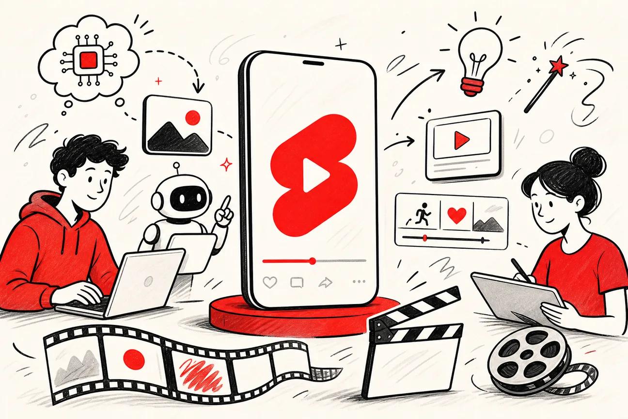 Editorial illustration for Best AI Video Generators for YouTube Shorts (2026)