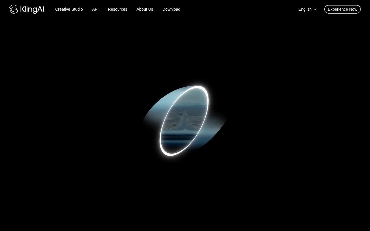 Screenshot of the Kling AI website