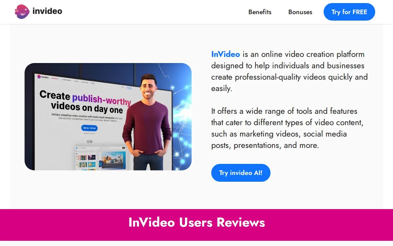 InVideo: visual reference for 3. InVideo — Best for Script-to-Scene Assembly