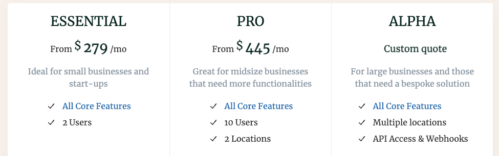 Bookinglayer Pricing