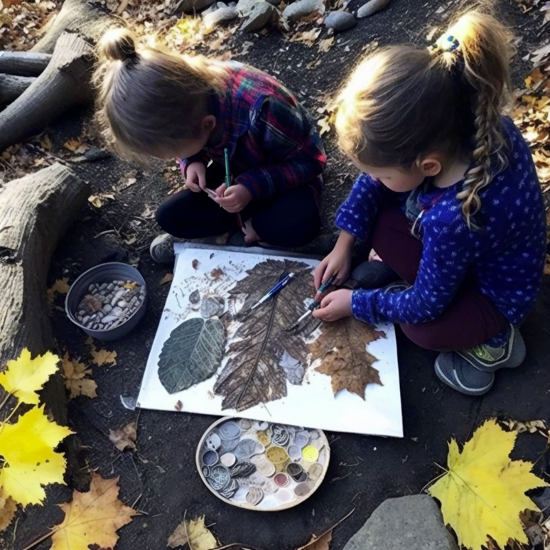 Forest School Outdoor Learning Idea: Nature Art