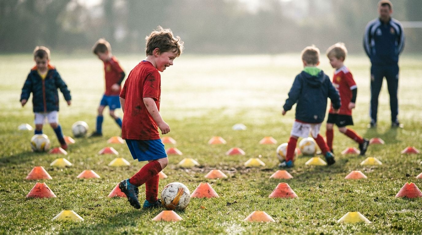 Warm-up dribbling grid