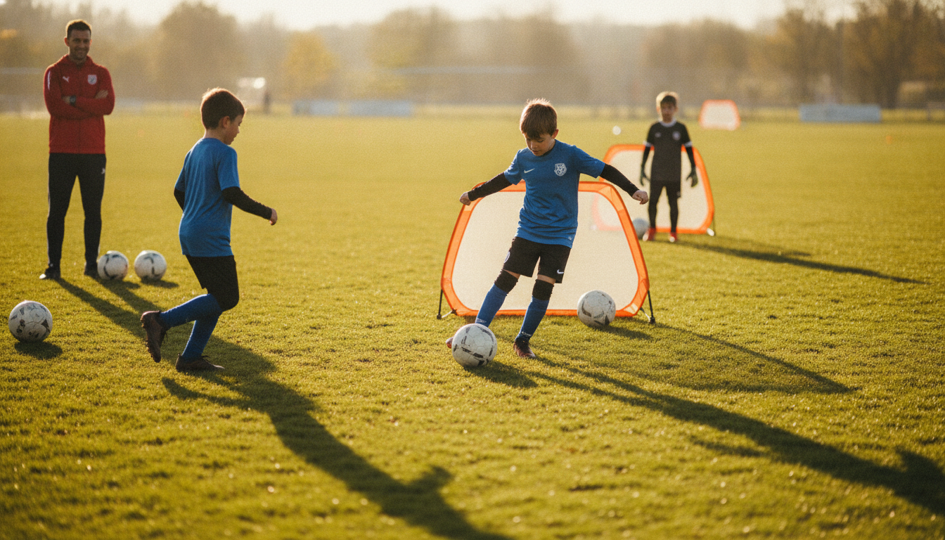Kids shooting practice