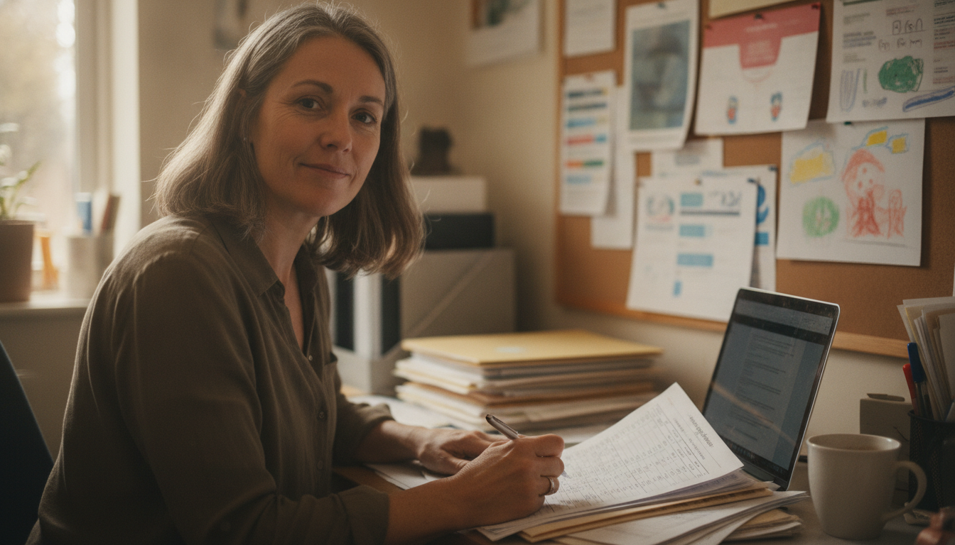 Program director reviewing a budget
