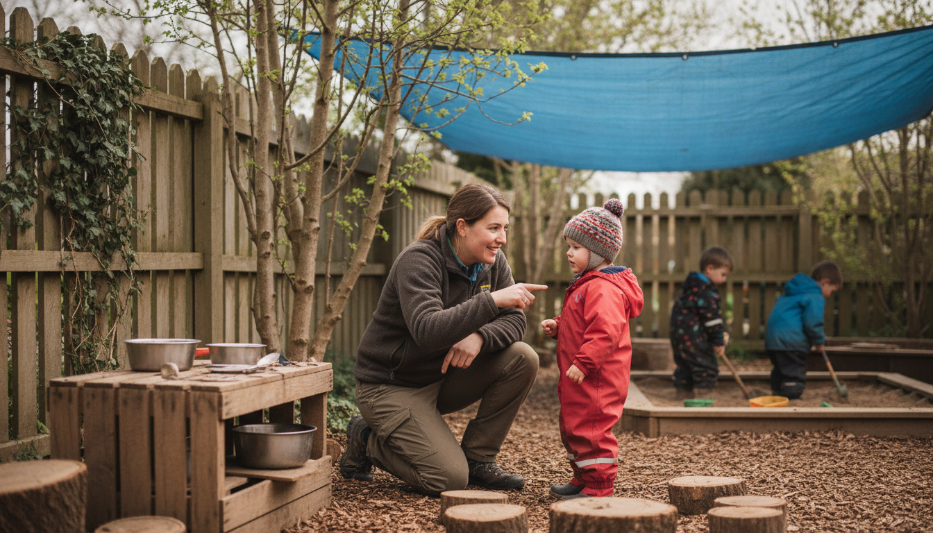 Nursery yard forest school
