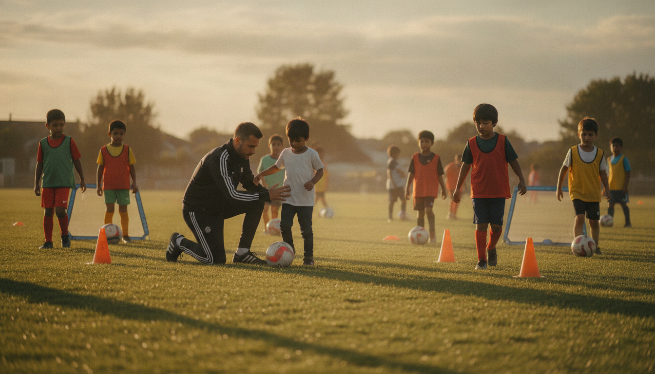 Mixed-age football group
