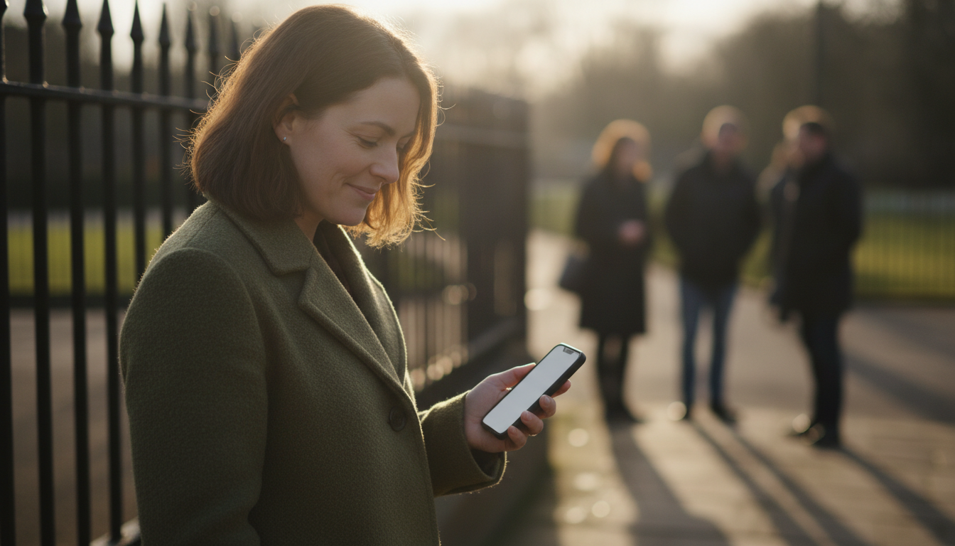 Parent registering on a phone