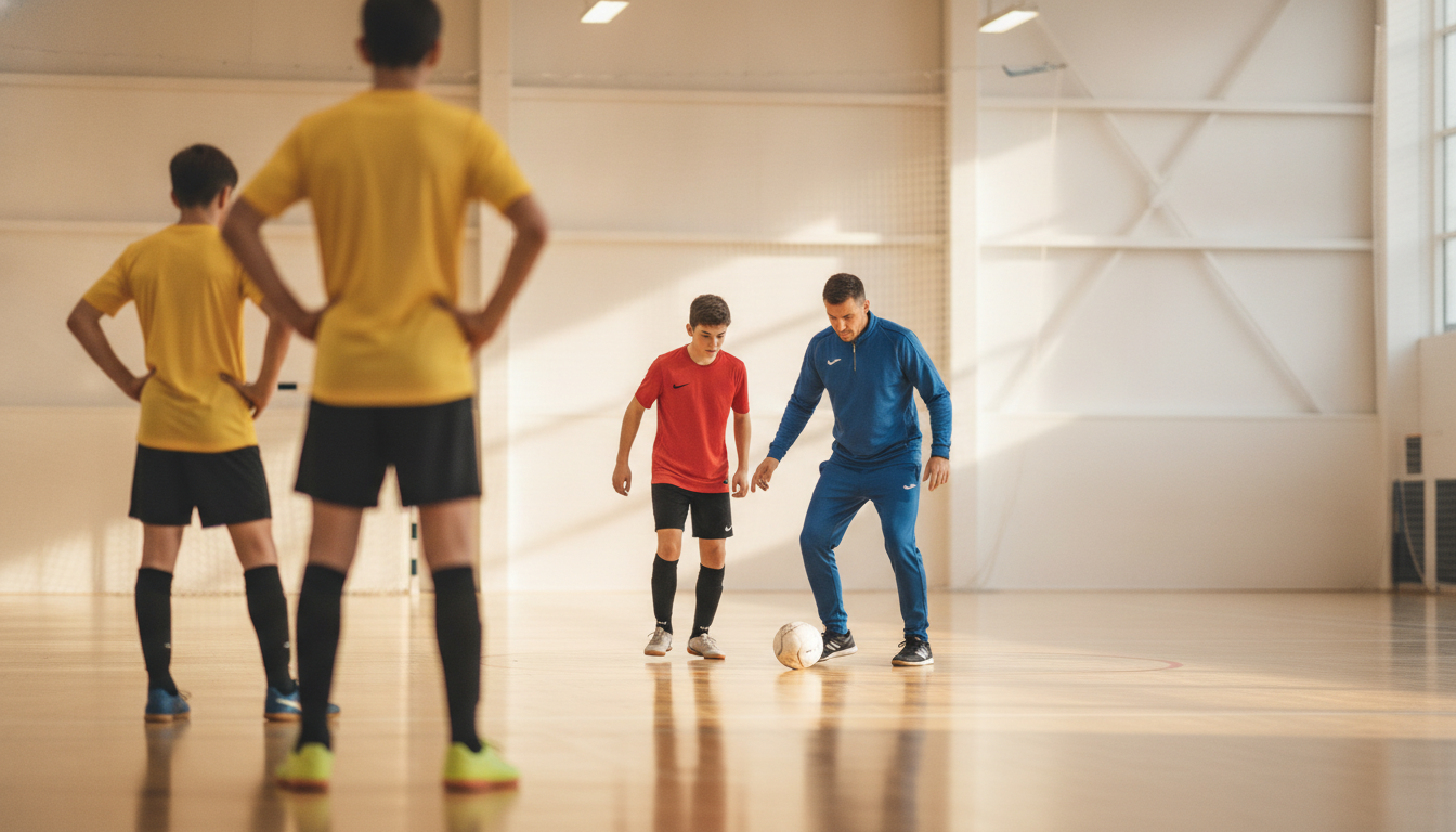 Indoor futsal session