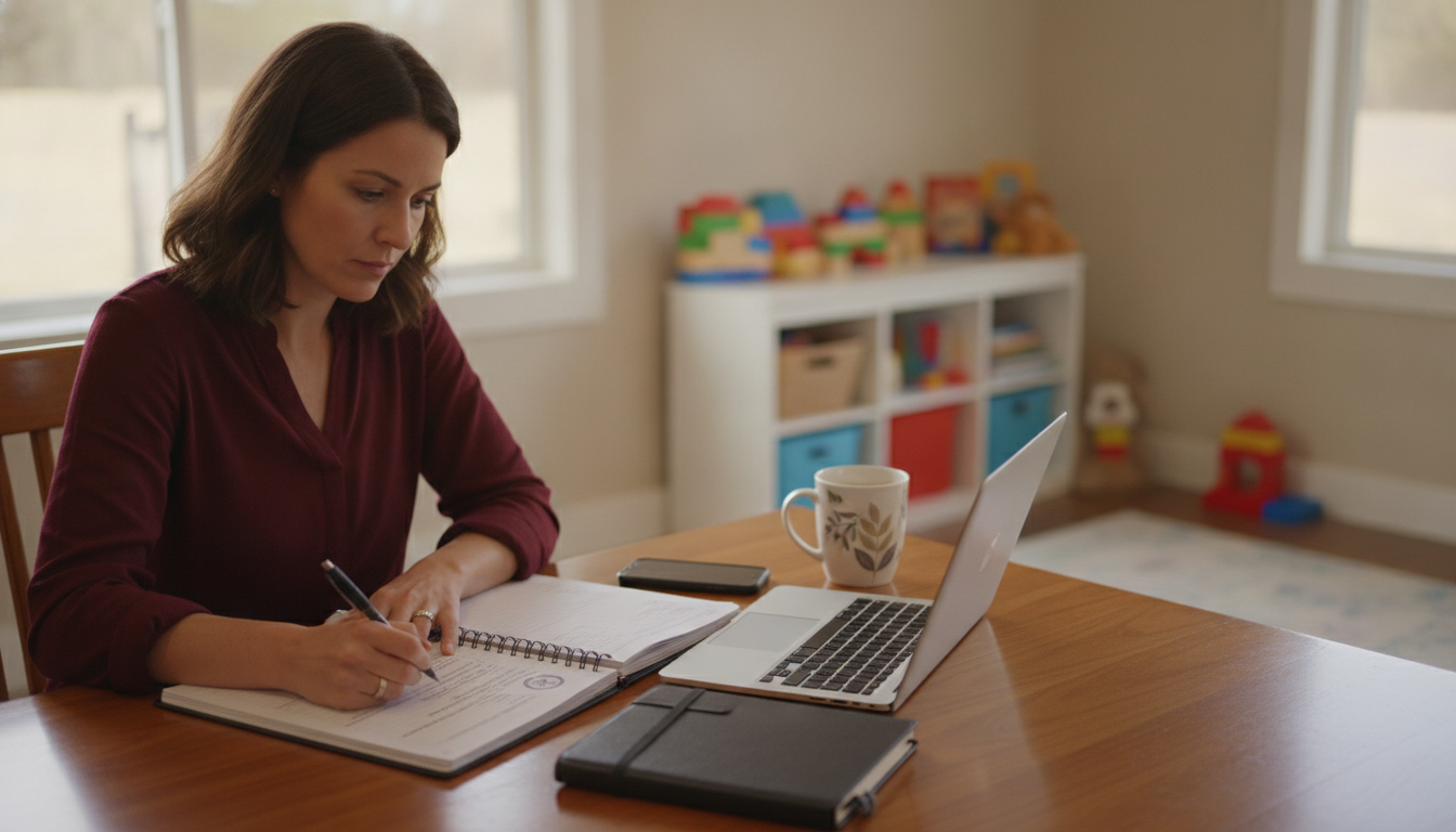 Provider reading a licensing handbook