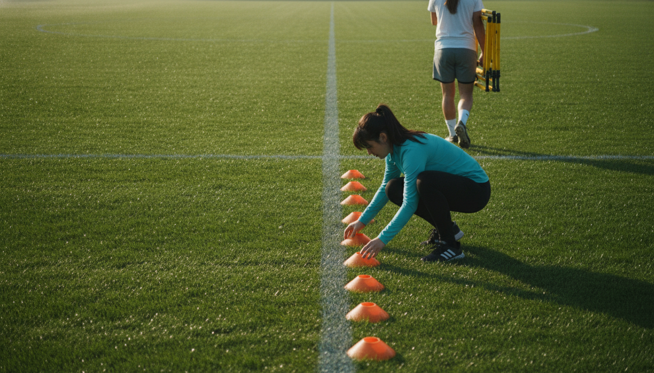 Setting up a soccer field