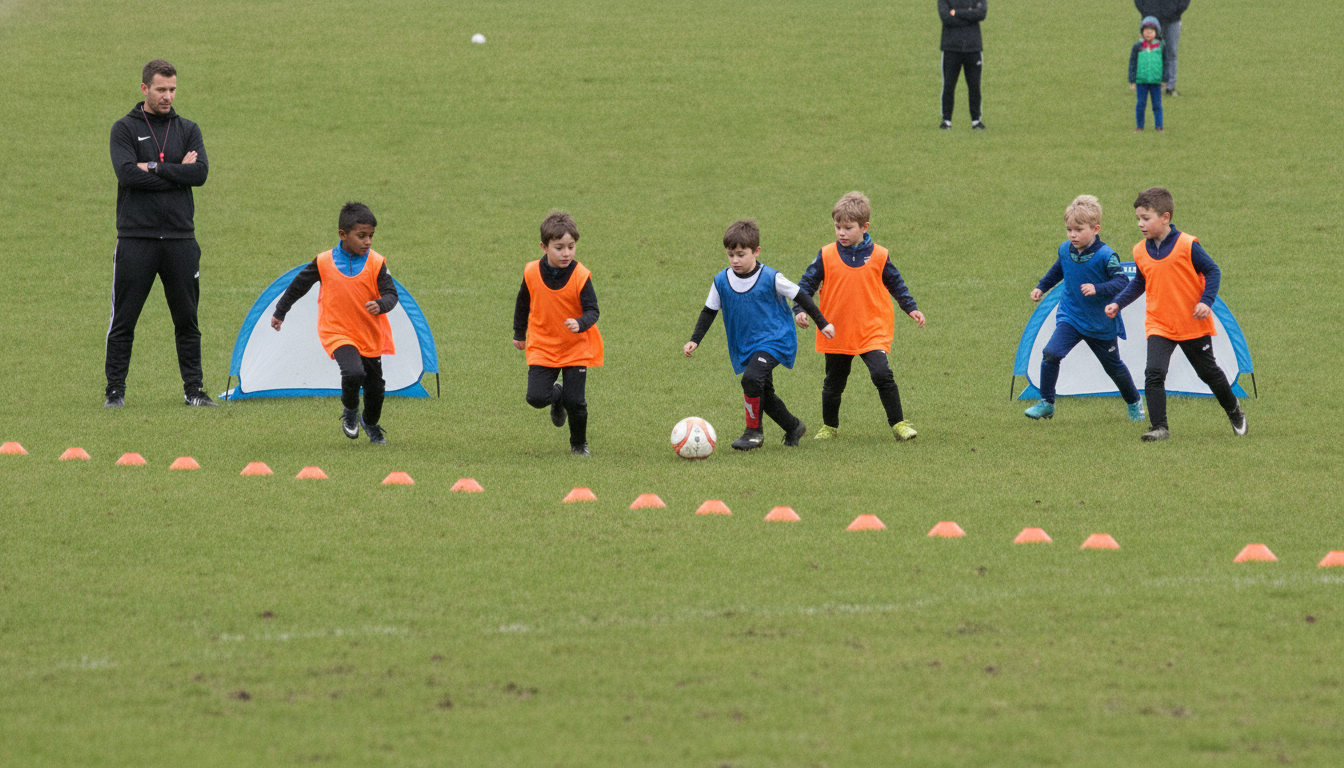 Small-sided game in progress
