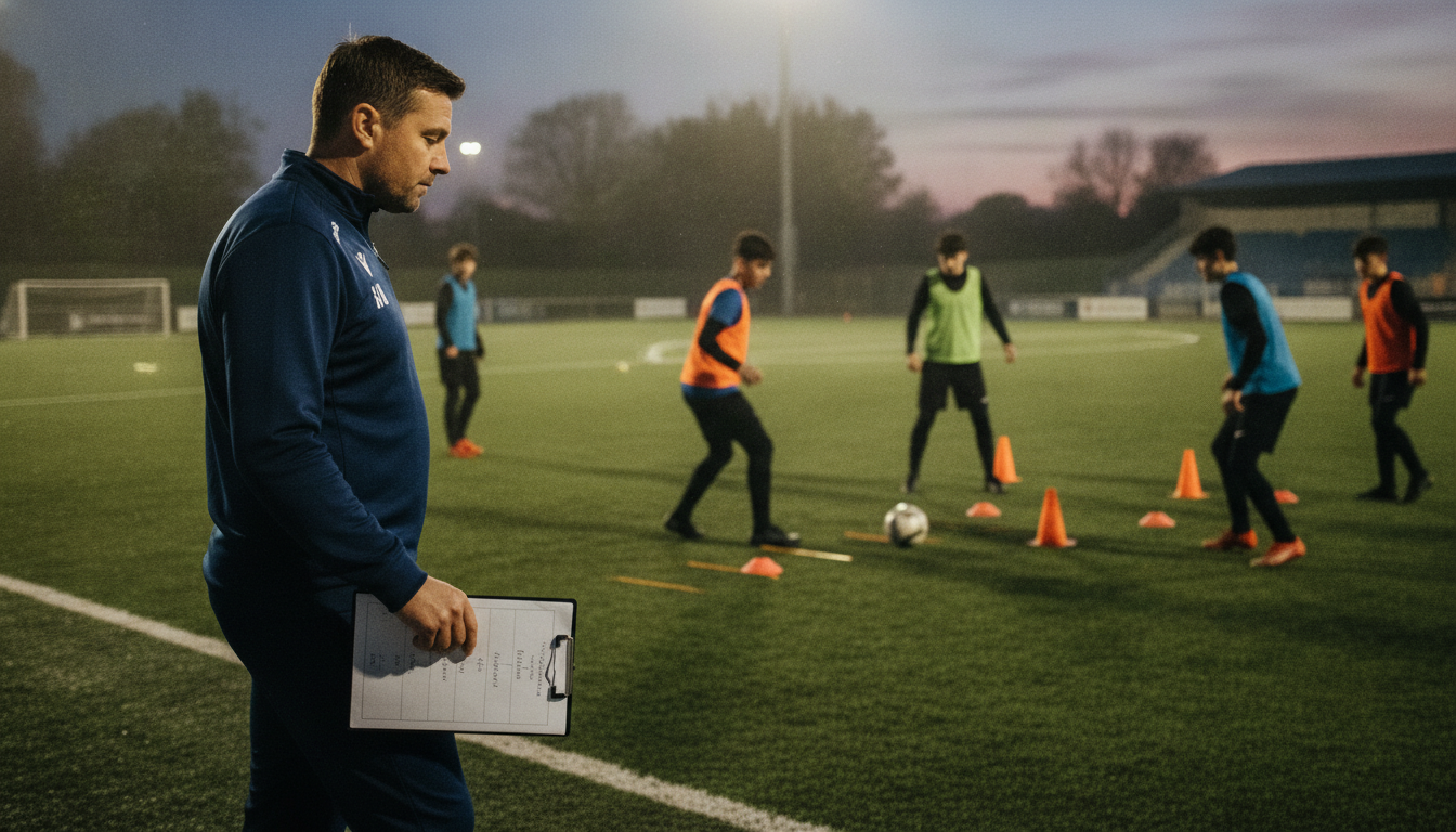 Coach with a session plan