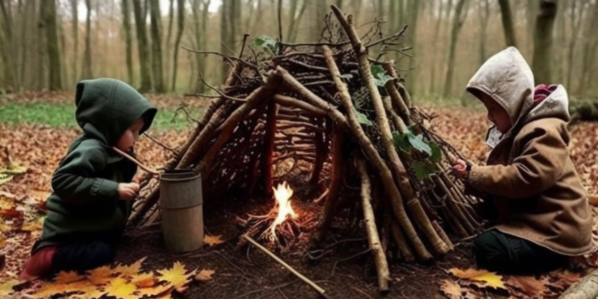 Forest School Outdoor Learning Idea: Den Building