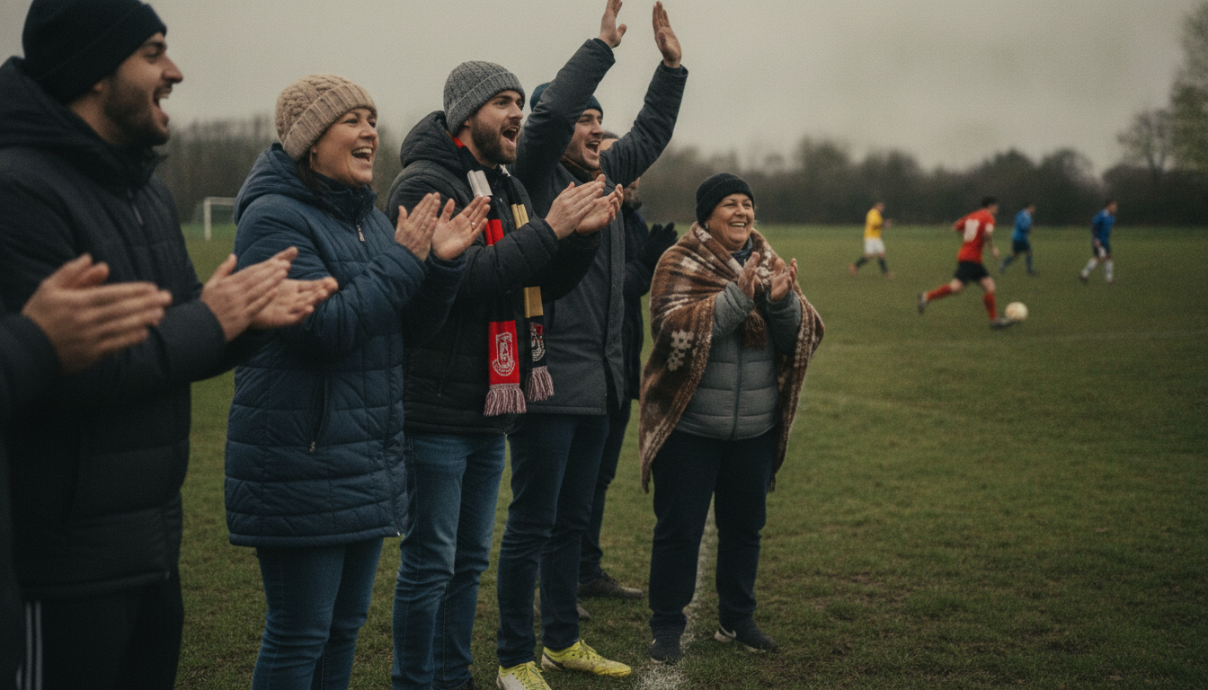 Supporters on the touchline