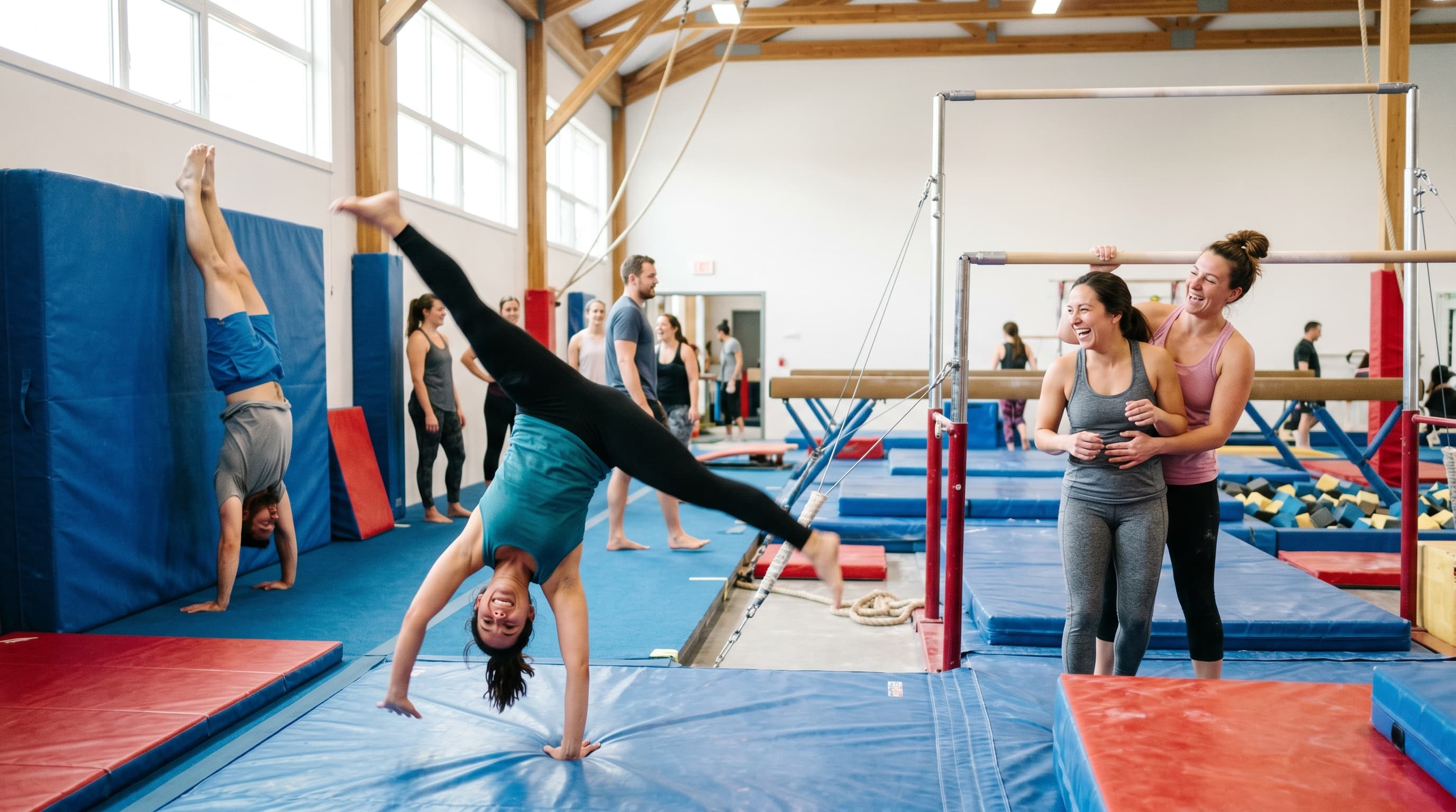 Adults gymnastics class
