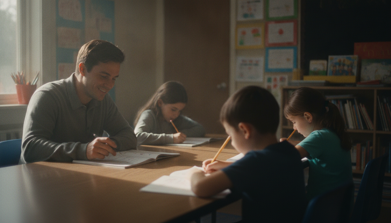 Homework session with a program teacher