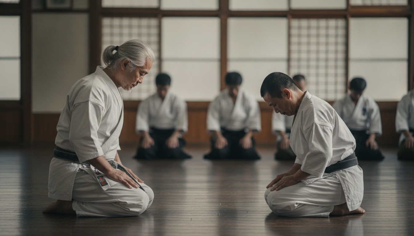 Traditional dojo bow
