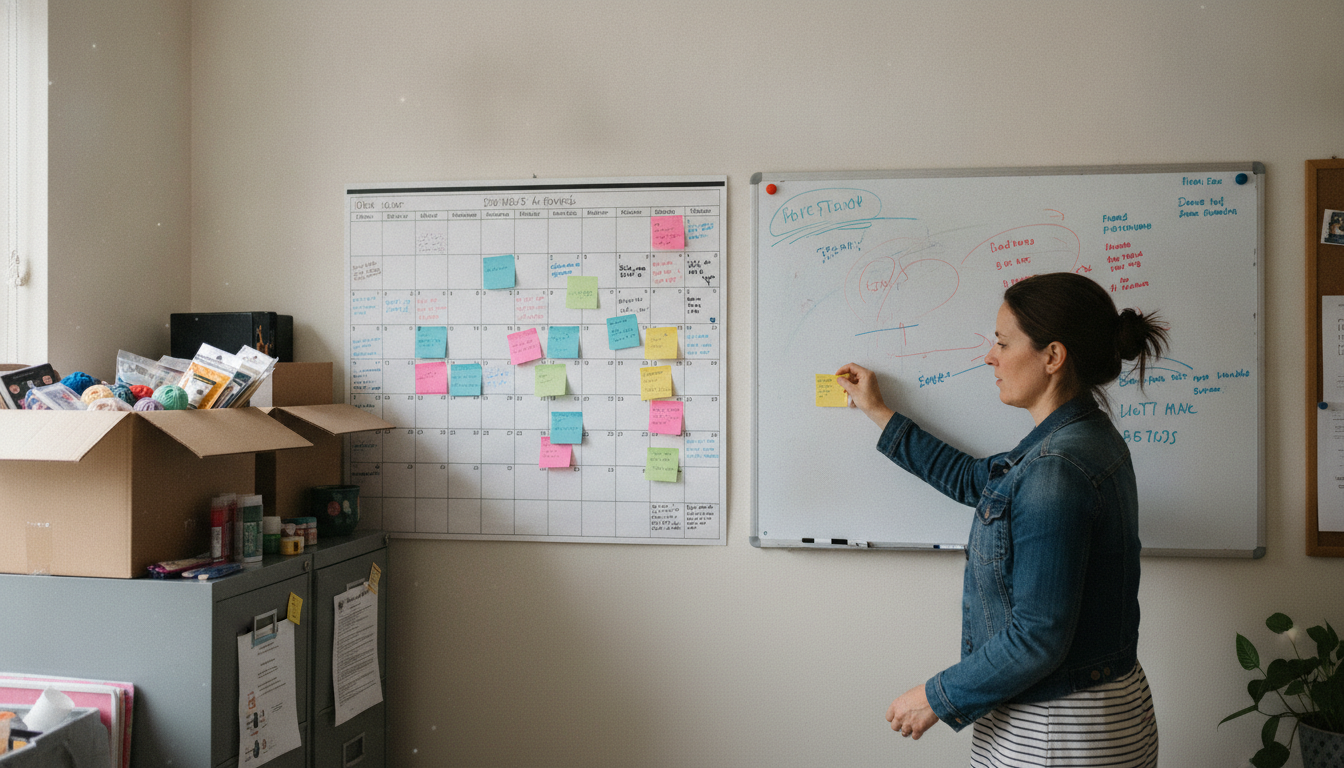 Wall planner in a program office
