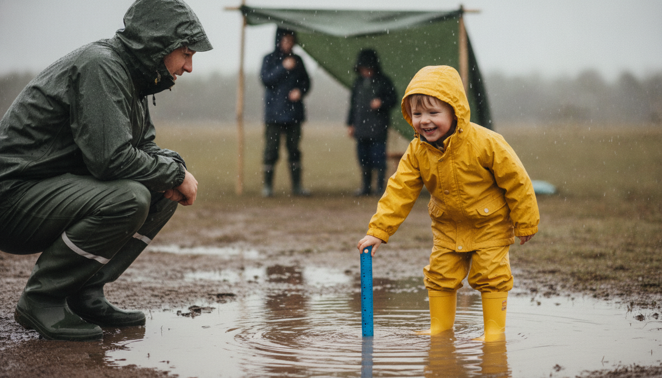 Puddle science in the rain