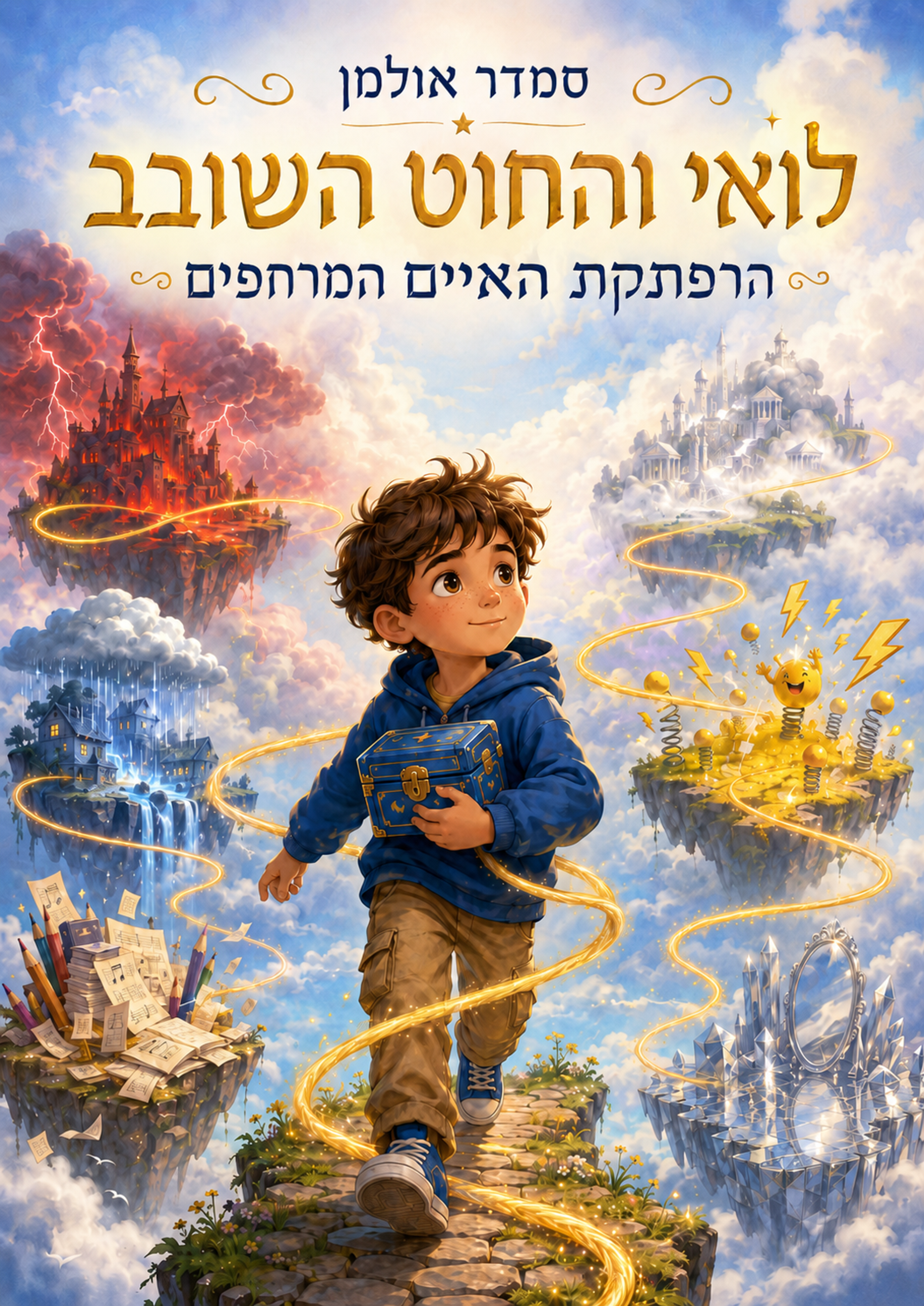 כריכת הספר לואי והחוט השובב - הרפתקת האיים המרחפים