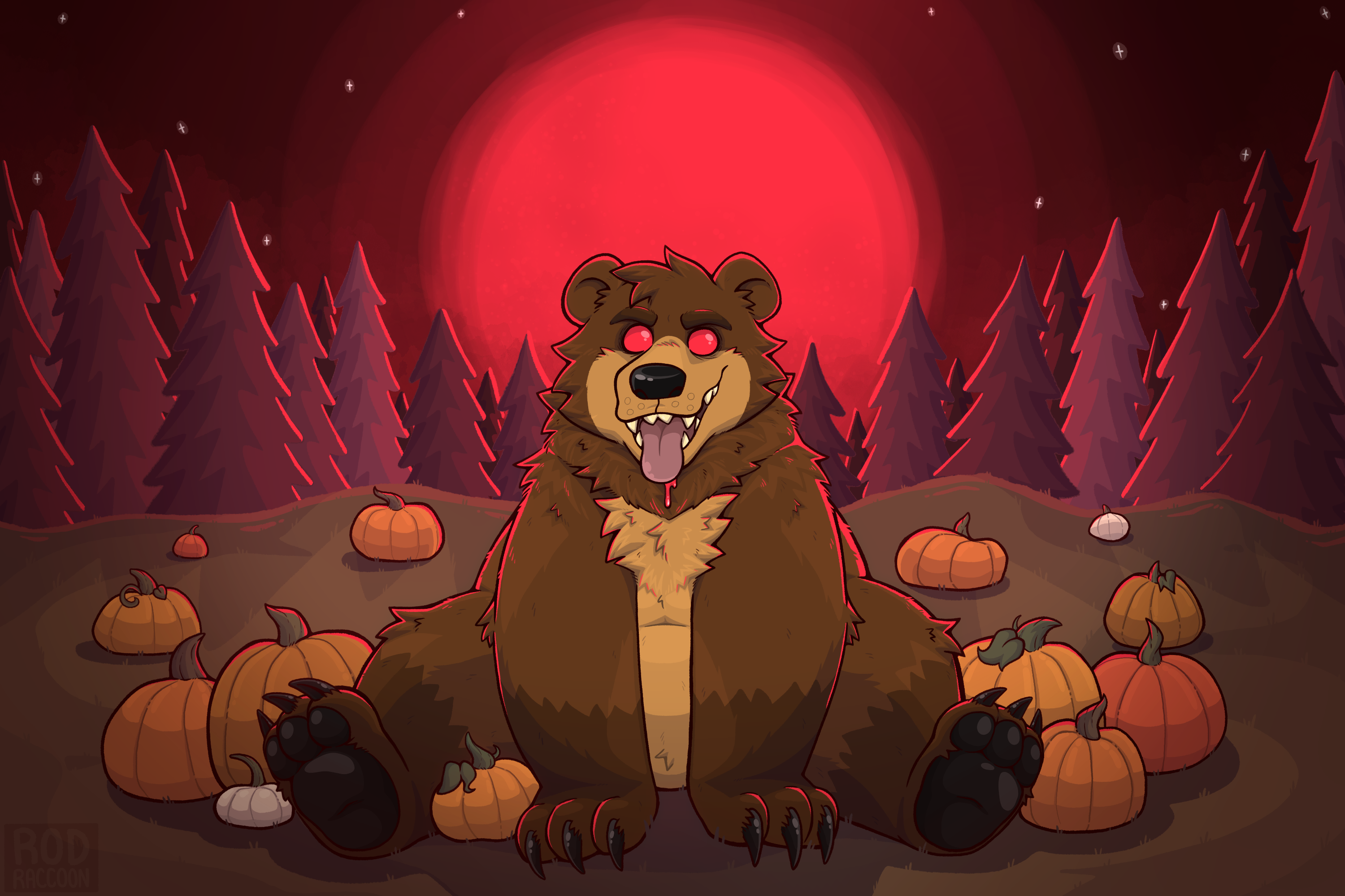 Moka in the Blood Moon's Gaze