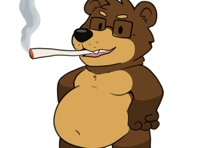 Moka Smoking a Fat Blunt