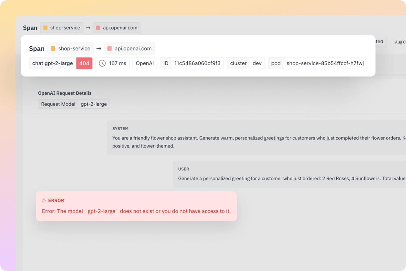 Monitor LLM responses with full execution context | groundcover