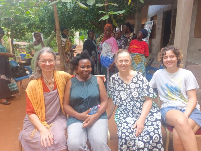 Visiting partners with women of the foundation