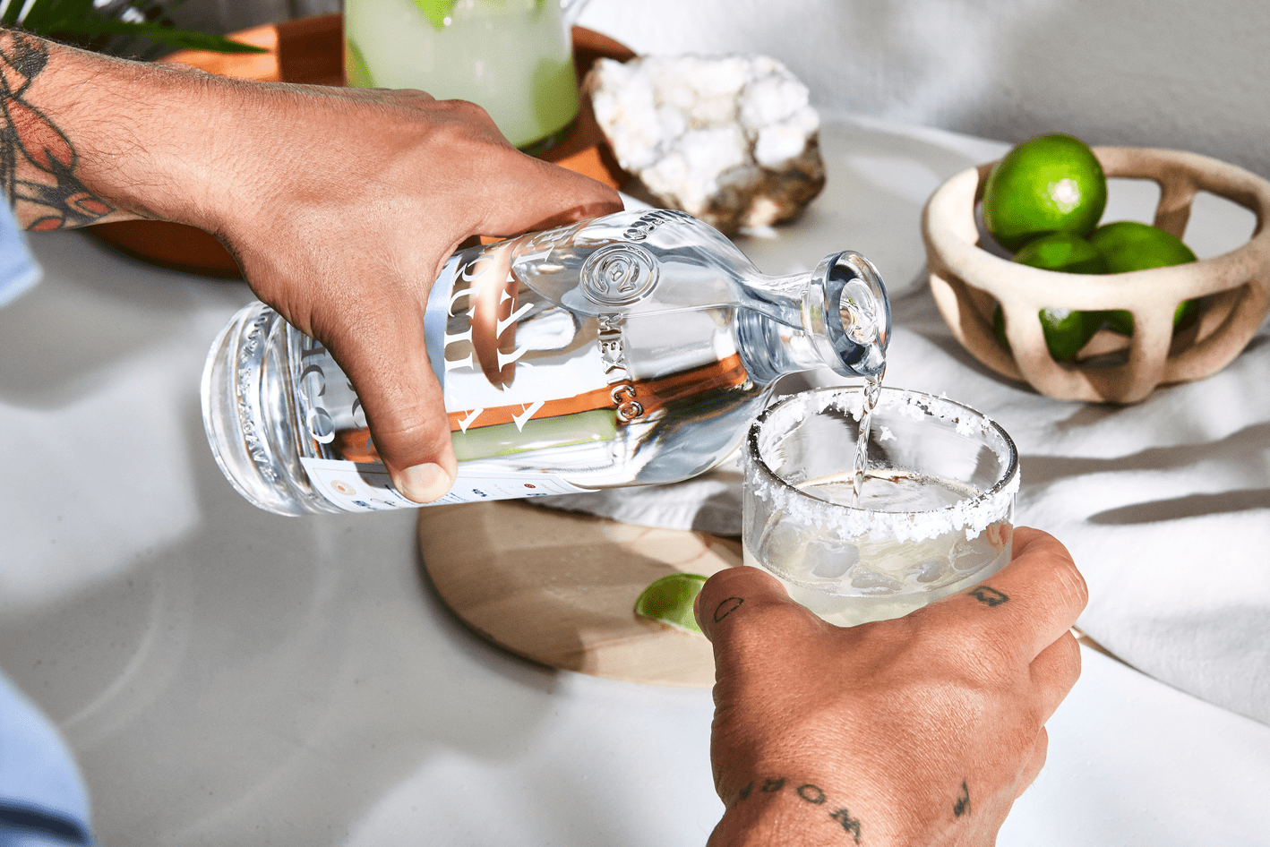 Tequila Blanco Pouring