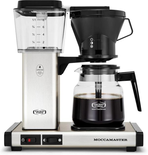 Technivorm Moccamaster KB Coffee Brewer, 40 oz, Brushed Silver