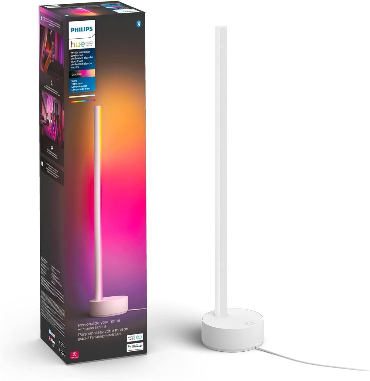 Philips Hue Signe Smart Table Lamp, White