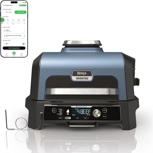 Ninja Woodfire ProConnect Premium XL BBQ Grill, 7-in-1