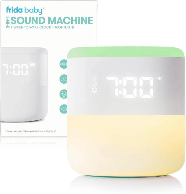 Frida Baby 3-in-1 Alarm Clock, Sound Machine, Nightlight, Bluetooth Enabled