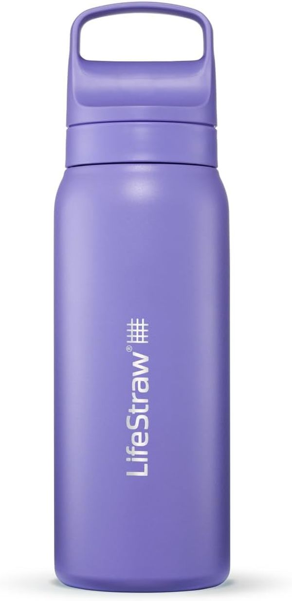 LifeStraw Go Series Insulated Steel Water Filter Bottle, 24 oz