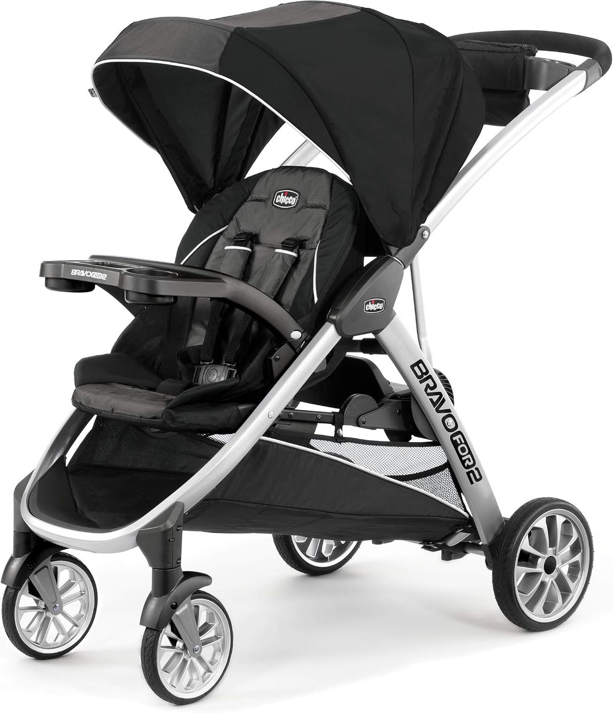 Chicco BravoFor2 Double Stroller for Infant and Toddler, Sit or Stand