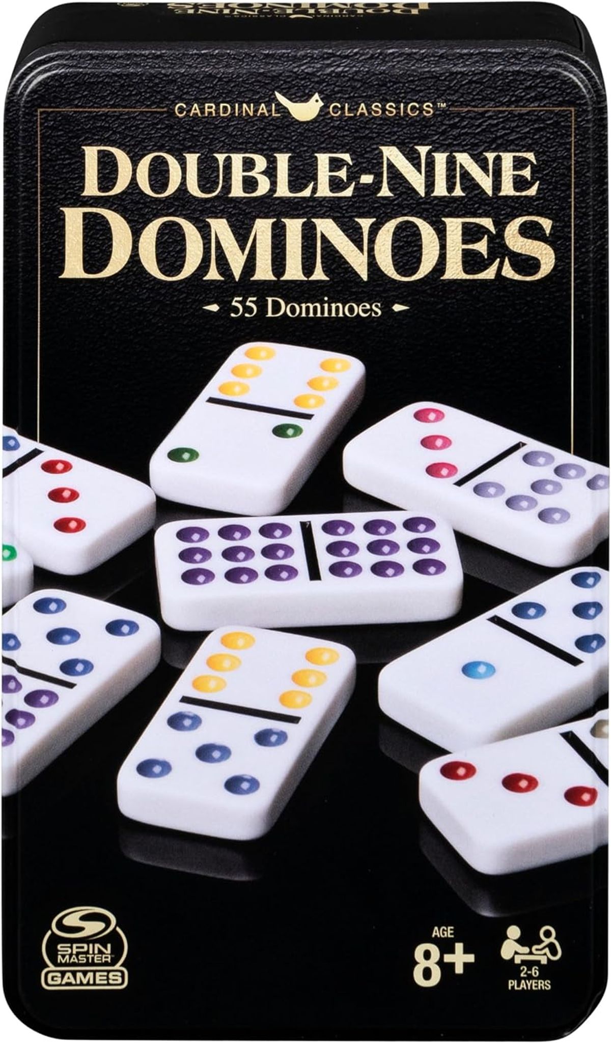 Spin Master Double 9 Dominoes Set in Storage Tin