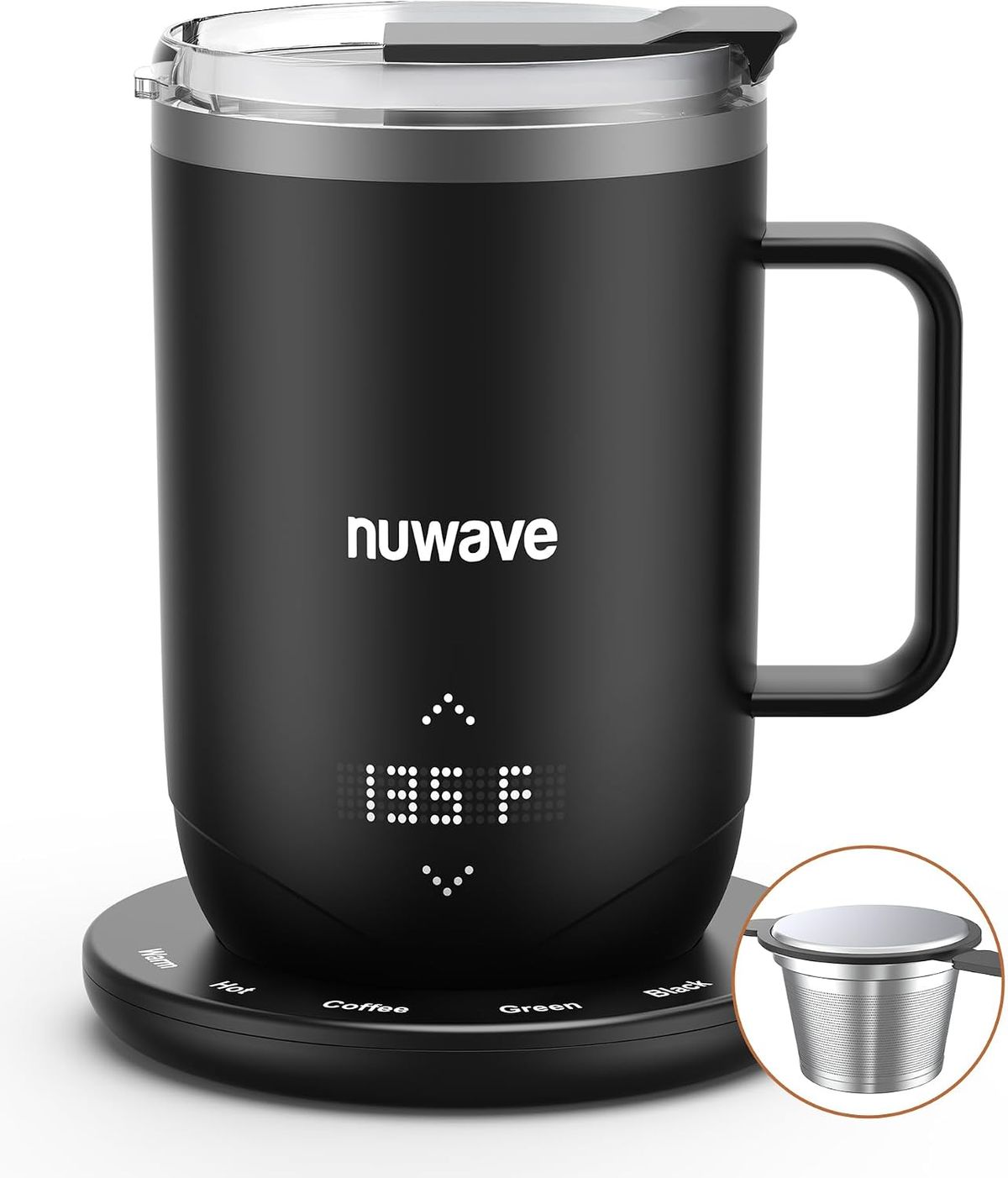 Nuwave Smart Heated Coffee Mug with Custom Brew Modes