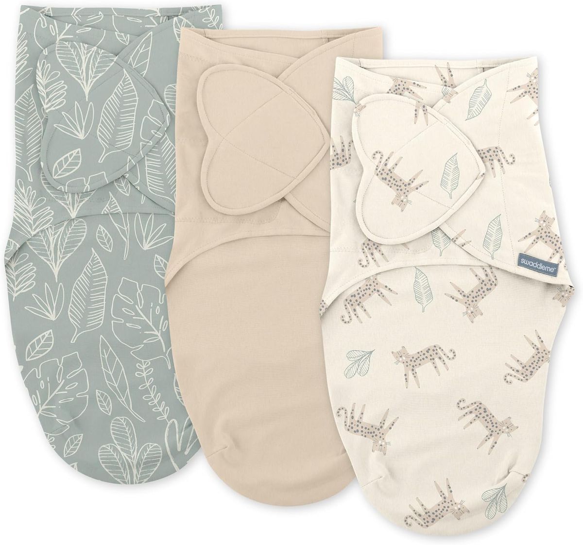 SwaddleMe by Ingenuity Monogram Swaddle Blanket, 3-Pack