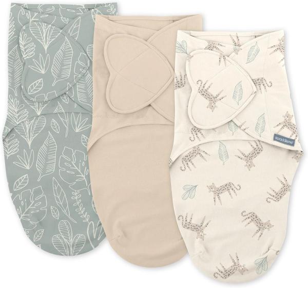 SwaddleMe by Ingenuity Monogram Swaddle Blanket, 3-Pack