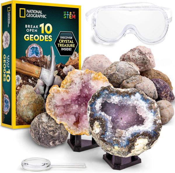 National Geographic Break Open 10 Premium Geodes STEM Kit