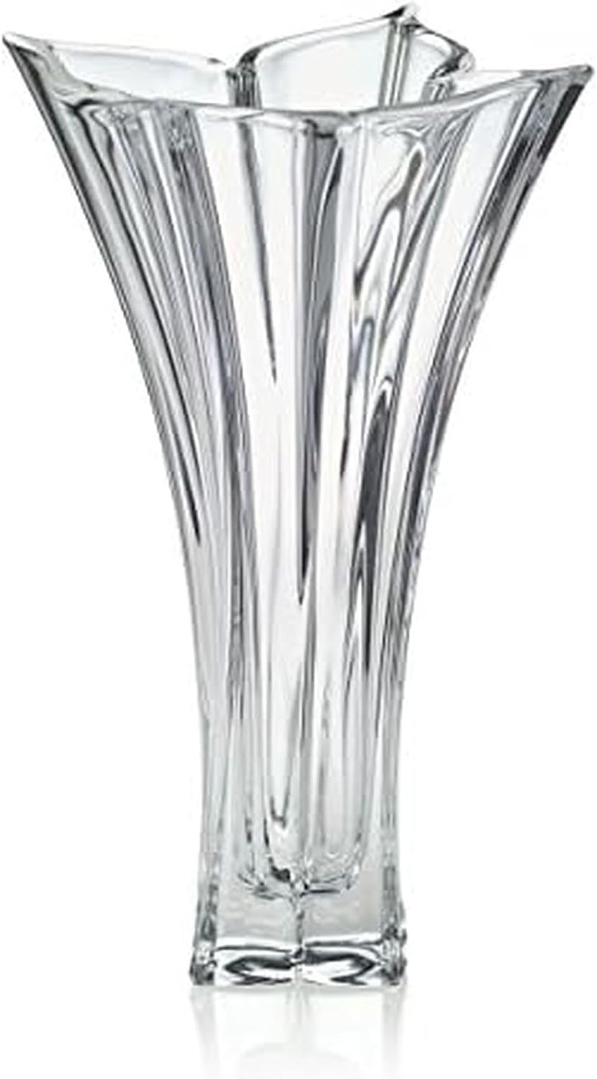 Mikasa Florale Crystal Vase, 14-Inch