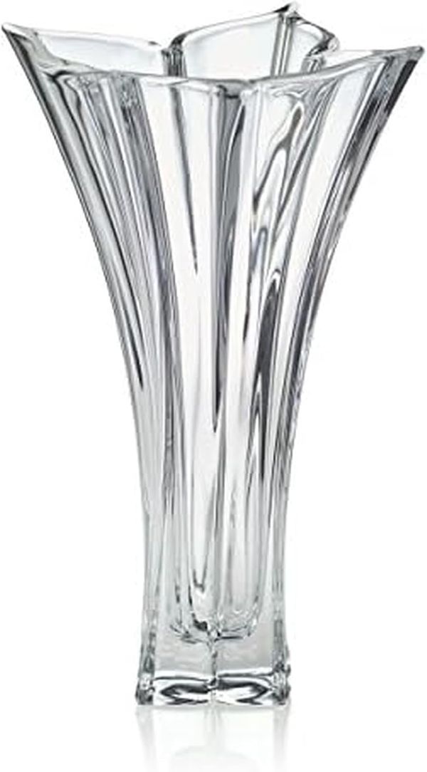 Mikasa Florale Crystal Vase, 14-Inch