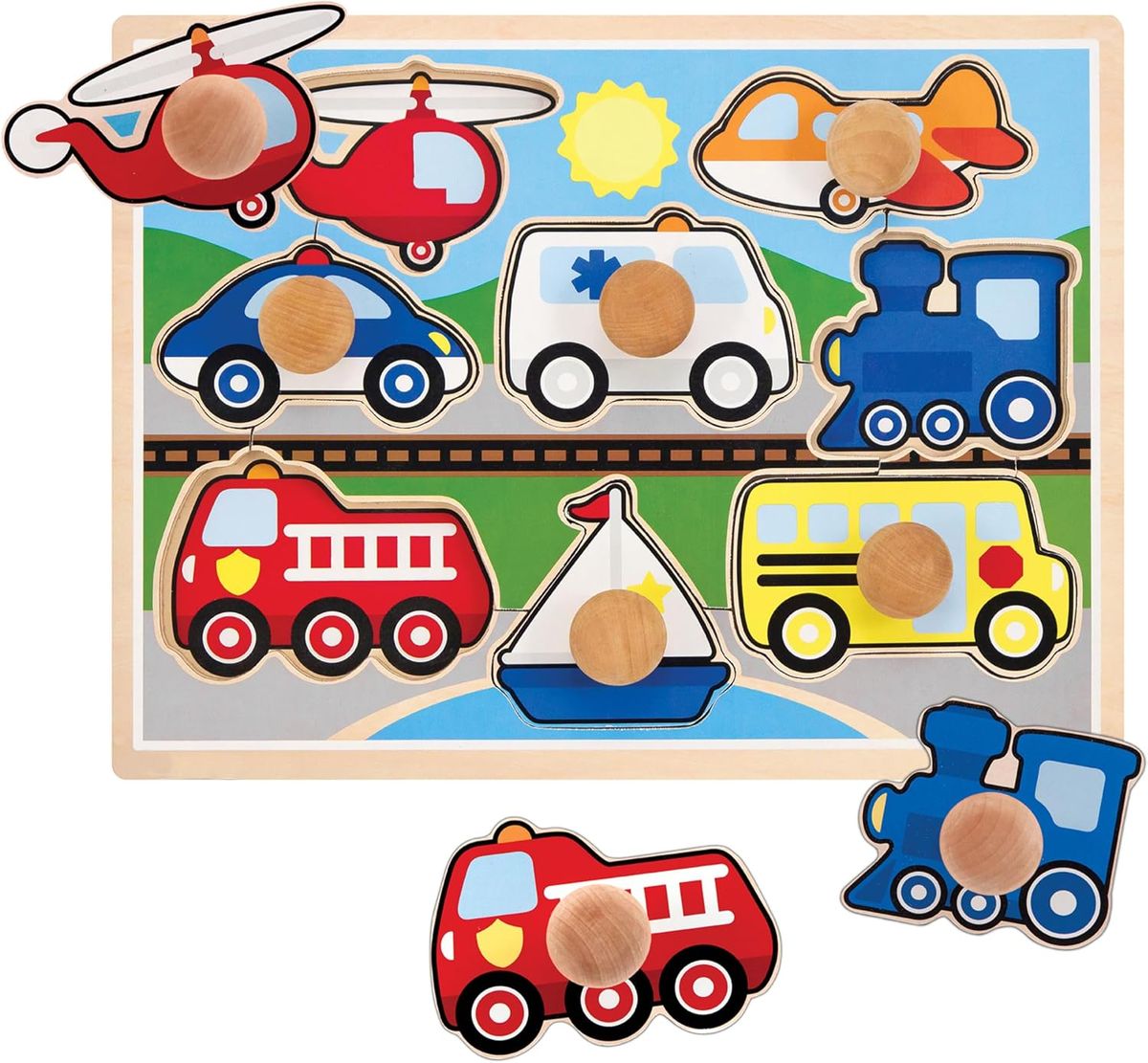 Melissa & Doug Vehicle Jumbo Knob Puzzle