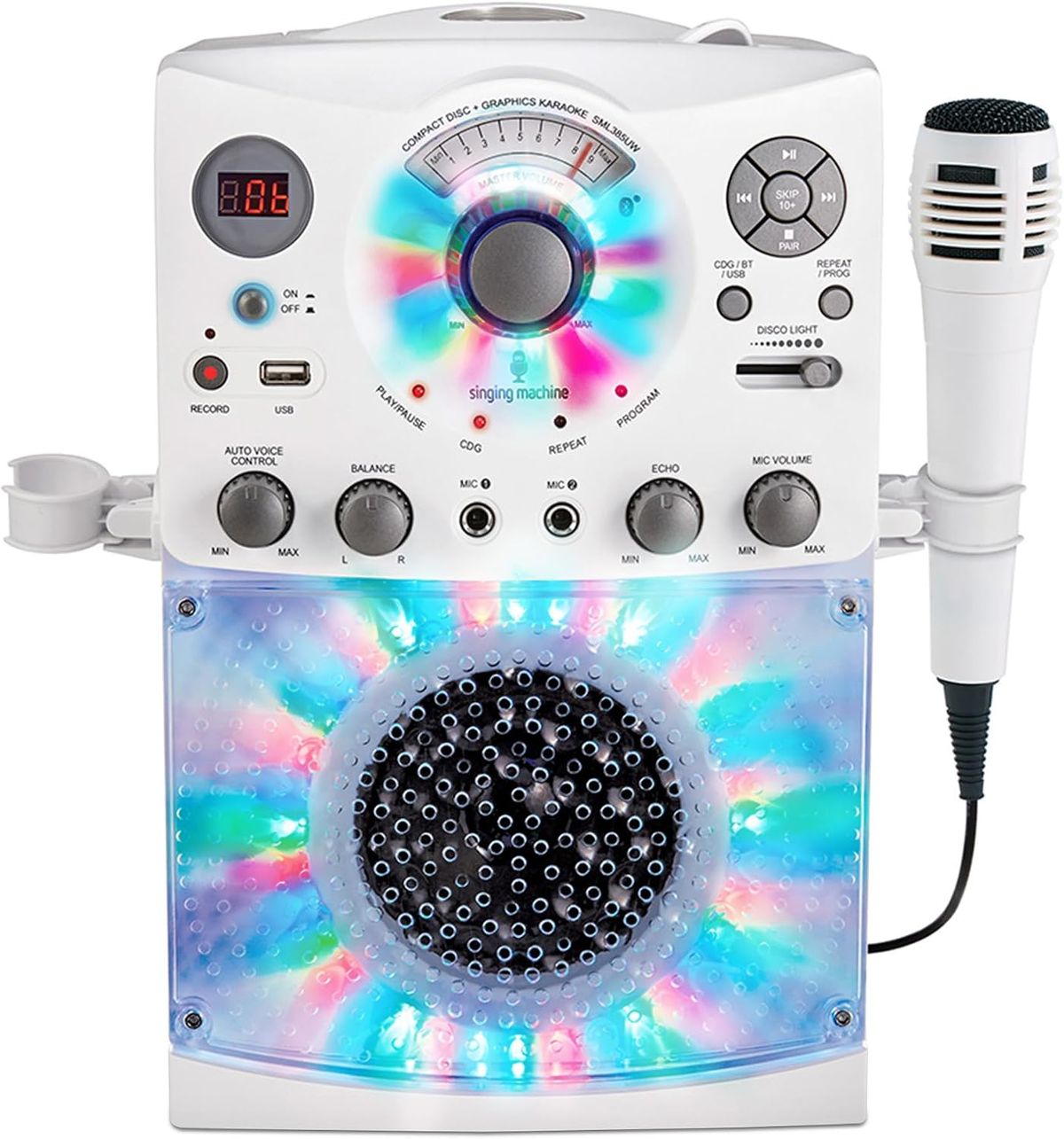 Singing Machine Portable Karaoke Machine with Wired Microphone
